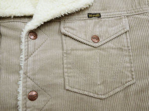 Wrangler Men's Sherpa-Lined Corduroy Jacket - Classic Ranch Coat Style, Mid-Length (WM1823-463, Light Ash Gray)