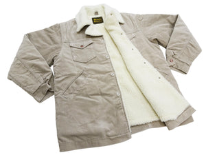 Wrangler Men's Sherpa-Lined Corduroy Jacket - Classic Ranch Coat Style, Mid-Length (WM1823-463, Light Ash Gray)