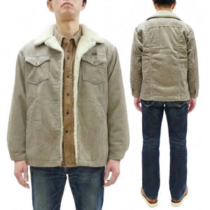 Wrangler Men's Sherpa-Lined Corduroy Jacket - Classic Ranch Coat Style, Mid-Length (WM1823-463, Light Ash Gray)