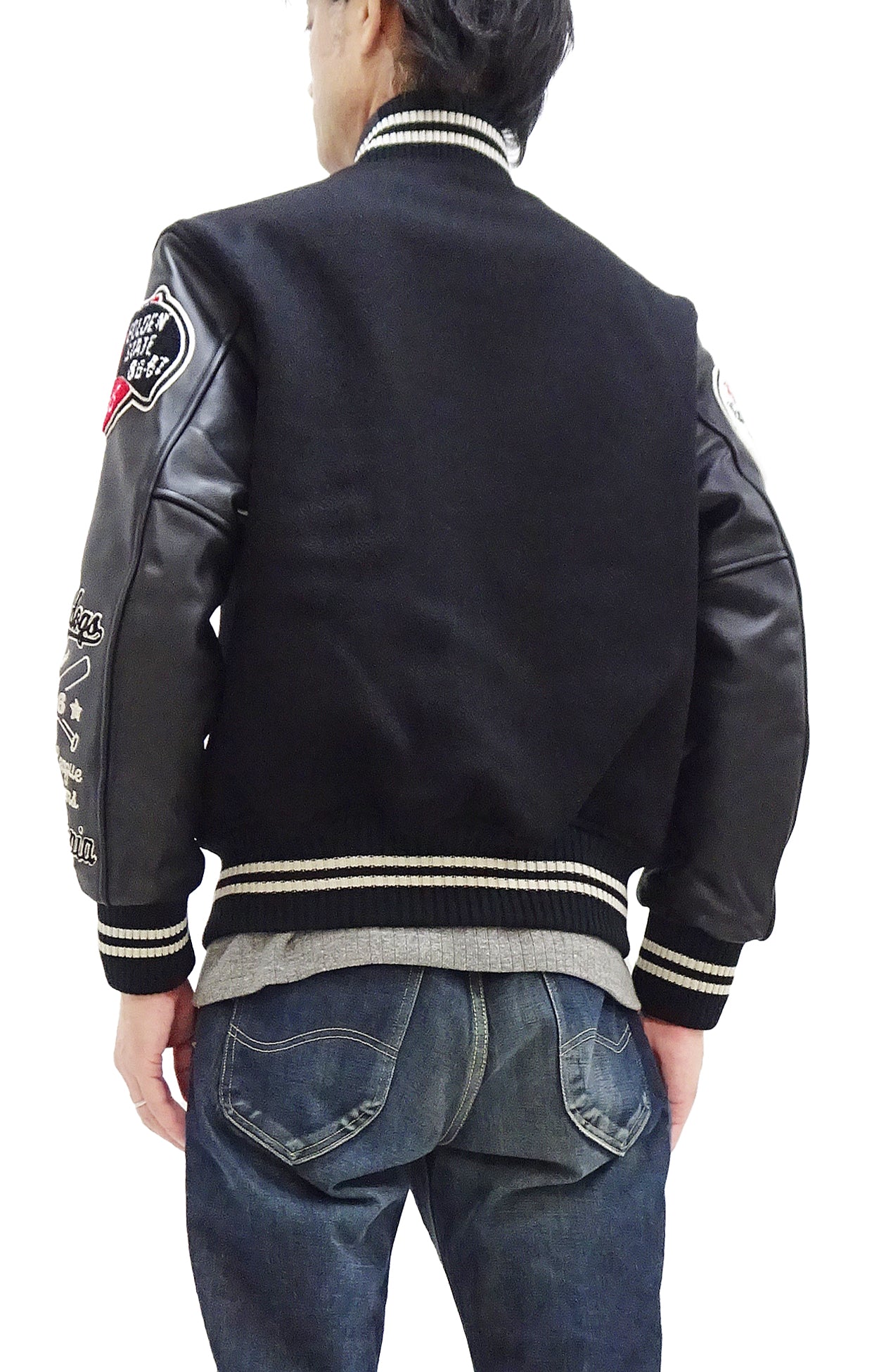 Whitesville Varsity Jacket Men's Letterman Jacket Melton x Leather