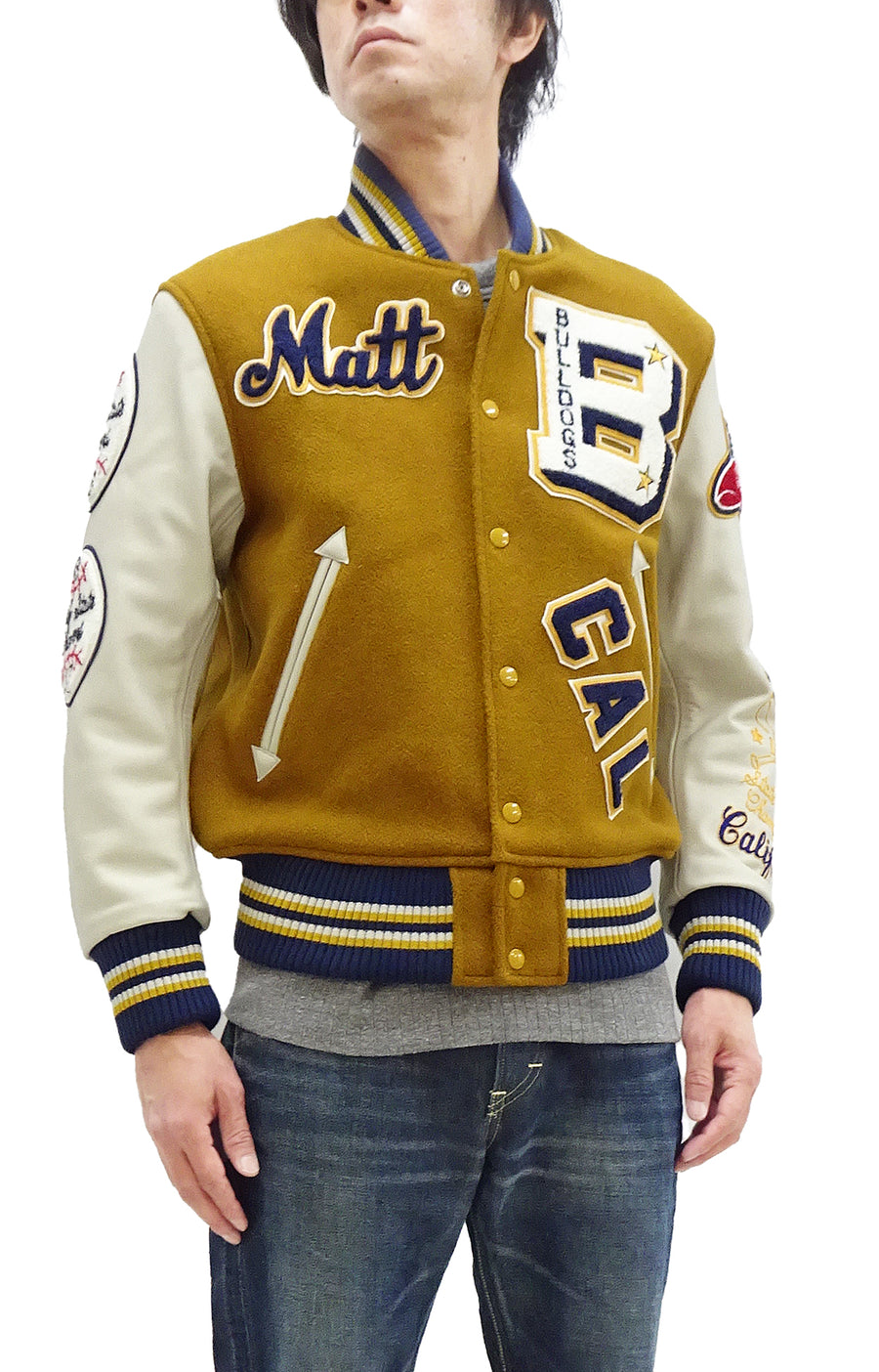 Whitesville Plain Varsity Jacket Men's Letterman Jacket Melton