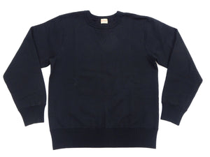 Whitesville Men's Vintage-Inspired Heavyweight 100% Cotton Long-Sleeve Crew-Neck Sweatshirt, Brushed Interior, Tubular Body, Front and Back V-Gussets, Four-Needle Flatseams, Made in Japan (WV67728 119 Black)