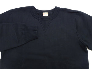 Whitesville Men's Vintage-Inspired Heavyweight 100% Cotton Long-Sleeve Crew-Neck Sweatshirt, Brushed Interior, Tubular Body, Front and Back V-Gussets, Four-Needle Flatseams, Made in Japan (WV67728 119 Black)