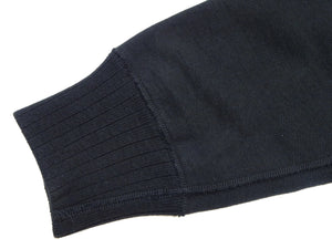 Whitesville Men's Vintage-Inspired Heavyweight 100% Cotton Long-Sleeve Crew-Neck Sweatshirt, Brushed Interior, Tubular Body, Front and Back V-Gussets, Four-Needle Flatseams, Made in Japan (WV67728 119 Black)