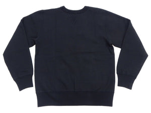 Whitesville Men's Vintage-Inspired Heavyweight 100% Cotton Long-Sleeve Crew-Neck Sweatshirt, Brushed Interior, Tubular Body, Front and Back V-Gussets, Four-Needle Flatseams, Made in Japan (WV67728 119 Black)