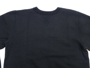 Whitesville Men's Vintage-Inspired Heavyweight 100% Cotton Long-Sleeve Crew-Neck Sweatshirt, Brushed Interior, Tubular Body, Front and Back V-Gussets, Four-Needle Flatseams, Made in Japan (WV67728 119 Black)