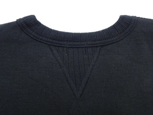 Whitesville Men's Vintage-Inspired Heavyweight 100% Cotton Long-Sleeve Crew-Neck Sweatshirt, Brushed Interior, Tubular Body, Front and Back V-Gussets, Four-Needle Flatseams, Made in Japan (WV67728 119 Black)