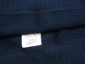 Whitesville Men's Vintage-Inspired Heavyweight 100% Cotton Long-Sleeve Crew-Neck Sweatshirt, Brushed Interior, Tubular Body, Front and Back V-Gussets, Four-Needle Flatseams, Made in Japan (WV67728 128 Navy)