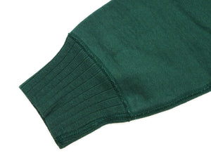 Whitesville Men's Vintage-Inspired Heavyweight 100% Cotton Long-Sleeve Crew-Neck Sweatshirt, Brushed Interior, Tubular Body, Front and Back V-Gussets, Four-Needle Flatseams, Made in Japan (WV67728 145 Green)