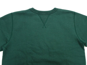 Whitesville Men's Vintage-Inspired Heavyweight 100% Cotton Long-Sleeve Crew-Neck Sweatshirt, Brushed Interior, Tubular Body, Front and Back V-Gussets, Four-Needle Flatseams, Made in Japan (WV67728 145 Green)