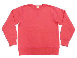 Whitesville Men's Vintage-Inspired Heavyweight 100% Cotton Long-Sleeve Crew-Neck Sweatshirt, Brushed Interior, Tubular Body, Front and Back V-Gussets, Four-Needle Flatseams, Made in Japan (WV67728 165 Red)