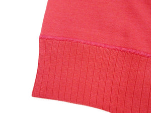 Whitesville Men's Vintage-Inspired Heavyweight 100% Cotton Long-Sleeve Crew-Neck Sweatshirt, Brushed Interior, Tubular Body, Front and Back V-Gussets, Four-Needle Flatseams, Made in Japan (WV67728 165 Red)