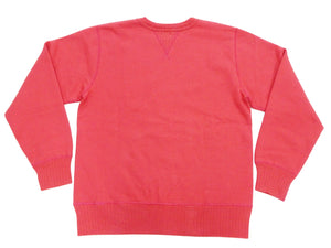 Whitesville Men's Vintage-Inspired Heavyweight 100% Cotton Long-Sleeve Crew-Neck Sweatshirt, Brushed Interior, Tubular Body, Front and Back V-Gussets, Four-Needle Flatseams, Made in Japan (WV67728 165 Red)