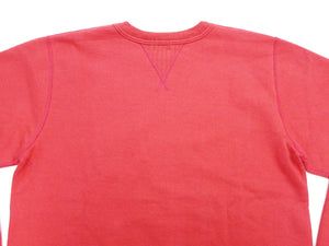 Whitesville Men's Vintage-Inspired Heavyweight 100% Cotton Long-Sleeve Crew-Neck Sweatshirt, Brushed Interior, Tubular Body, Front and Back V-Gussets, Four-Needle Flatseams, Made in Japan (WV67728 165 Red)