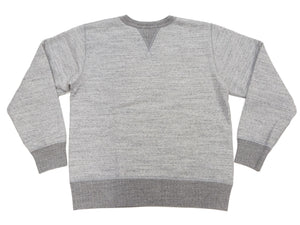 Whitesville Men's Vintage-Inspired Heavyweight 100% Cotton Long-Sleeve Crew-Neck Sweatshirt, Brushed Interior, Tubular Body, Front and Back V-Gussets, Four-Needle Flatseams, Made in Japan (WV67728 113 Heather Gray)