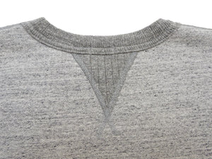 Whitesville Men's Vintage-Inspired Heavyweight 100% Cotton Long-Sleeve Crew-Neck Sweatshirt, Brushed Interior, Tubular Body, Front and Back V-Gussets, Four-Needle Flatseams, Made in Japan (WV67728 113 Heather Gray)