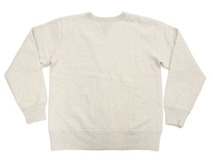 Whitesville Men's Vintage-Inspired Heavyweight 100% Cotton Long-Sleeve Crew-Neck Sweatshirt, Brushed Interior, Tubular Body, Front and Back V-Gussets, Four-Needle Flatseams, Made in Japan (WV67728 131 Oatmeal)