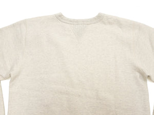 Whitesville Men's Vintage-Inspired Heavyweight 100% Cotton Long-Sleeve Crew-Neck Sweatshirt, Brushed Interior, Tubular Body, Front and Back V-Gussets, Four-Needle Flatseams, Made in Japan (WV67728 131 Oatmeal)