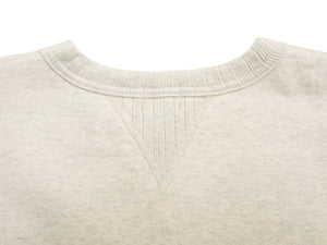 Whitesville Men's Vintage-Inspired Heavyweight 100% Cotton Long-Sleeve Crew-Neck Sweatshirt, Brushed Interior, Tubular Body, Front and Back V-Gussets, Four-Needle Flatseams, Made in Japan (WV67728 131 Oatmeal)