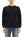 Whitesville Men's Long-Sleeve Pocket T-Shirt, 100% Cotton Tubular Jersey, Binder Crew Neck, Ribbed Cuffs, One-Wash Finish, Made in Japan (WV68849 119 Black)