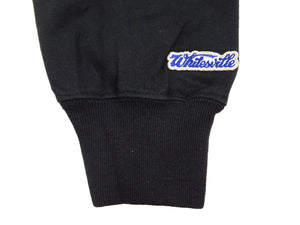 Whitesville Men's Long-Sleeve Pocket T-Shirt, 100% Cotton Tubular Jersey, Binder Crew Neck, Ribbed Cuffs, One-Wash Finish, Made in Japan (WV68849 119 Black)