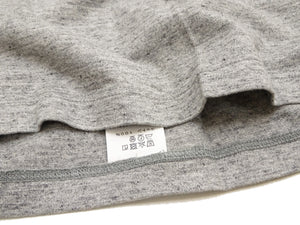 Whitesville Men's Long-Sleeve Pocket T-Shirt, 100% Cotton Tubular Jersey, Binder Crew Neck, Ribbed Cuffs, One-Wash Finish, Made in Japan (WV68849 113 Heather Gray)