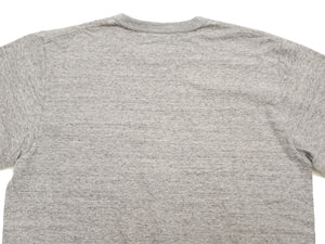 Whitesville Men's Long-Sleeve Pocket T-Shirt, 100% Cotton Tubular Jersey, Binder Crew Neck, Ribbed Cuffs, One-Wash Finish, Made in Japan (WV68849 113 Heather Gray)