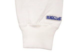 Whitesville Men's Long-Sleeve Pocket T-Shirt, 100% Cotton Tubular Jersey, Binder Crew Neck, Ribbed Cuffs, One-Wash Finish, Made in Japan (WV68849 105 Off-White)