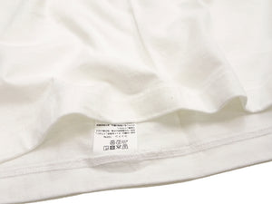 Whitesville Men's Long-Sleeve Pocket T-Shirt, 100% Cotton Tubular Jersey, Binder Crew Neck, Ribbed Cuffs, One-Wash Finish, Made in Japan (WV68849 105 Off-White)