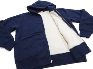 Whitesville Thermal Lined Hoodie Men's Heavy-Weight Plain Full Zip Hooded Sweatshirt WV69264 128 Navy-Blue