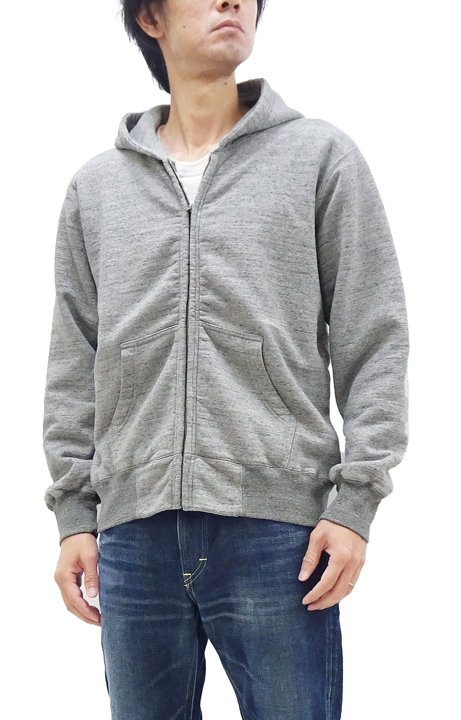 Heavyweight Full-Zip Hooded Sweatshirt with Thermal Lining XS Athletic  Heather at  Men's Clothing store