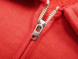 Whitesville Men's Collared Half-Zip Sweatshirt, Heavyweight 100% Cotton with Brushed Interior, Tubular Body, Long Sleeves, Made in Japan (Toyo Enterprises WV69641 165 Red)