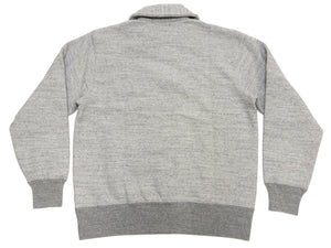 Whitesville Men's Collared Half-Zip Sweatshirt, Heavyweight 100% Cotton with Brushed Interior, Tubular Body, Long Sleeves, Made in Japan (Toyo Enterprises WV69641 113 Heather Gray)