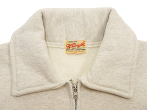 Whitesville Men's Collared Half-Zip Sweatshirt, Heavyweight 100% Cotton with Brushed Interior, Tubular Body, Long Sleeves, Made in Japan (Toyo Enterprises WV69641 131 Oatmeal)