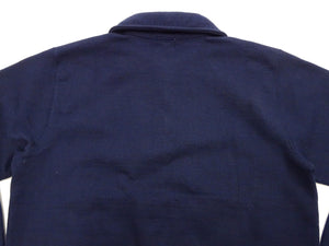 Whitesville Men's Collared Half-Zip Sweatshirt - Heavyweight Loopwheel Fleece, Made in Japan, Vintage-Inspired Athletic Wear (Toyo Enterprises WV69641 128 Navy)