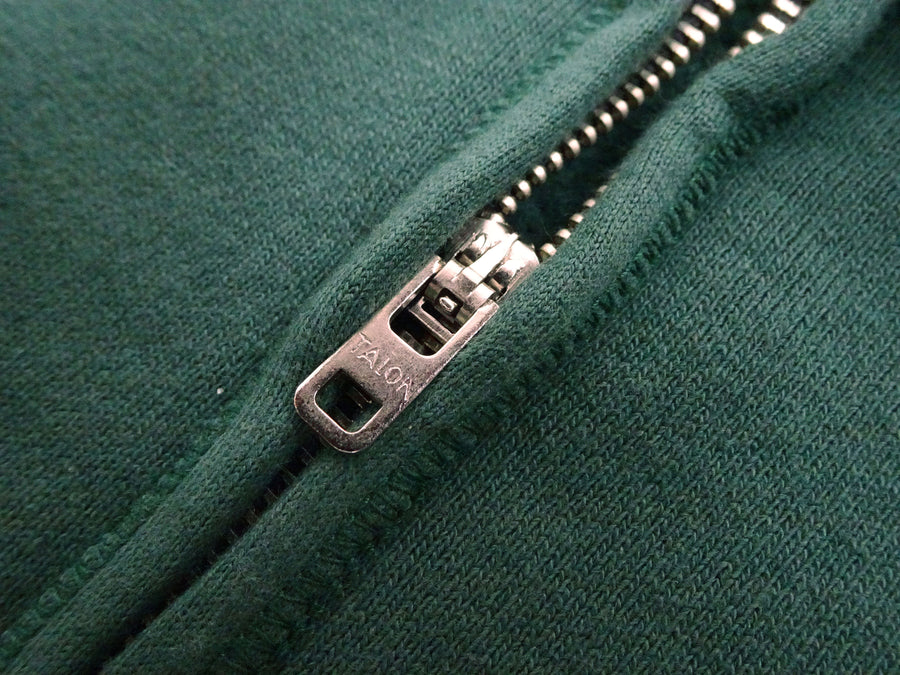 Whitesville Men's Collared Half-Zip Sweatshirt - Heavyweight Loopwheel Fleece, Made in Japan, Vintage-Inspired Athletic Wear (Toyo Enterprises WV69641 145 Green)