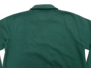 Whitesville Men's Collared Half-Zip Sweatshirt - Heavyweight Loopwheel Fleece, Made in Japan, Vintage-Inspired Athletic Wear (Toyo Enterprises WV69641 145 Green)
