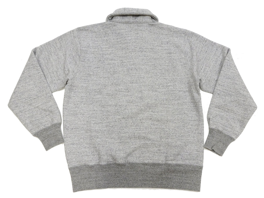 Whitesville Men's Collared Half-Zip Sweatshirt - Heavyweight Loopwheel Fleece, Made in Japan, Vintage-Inspired Athletic Wear (Toyo Enterprises WV69641 113 Heather Gray)
