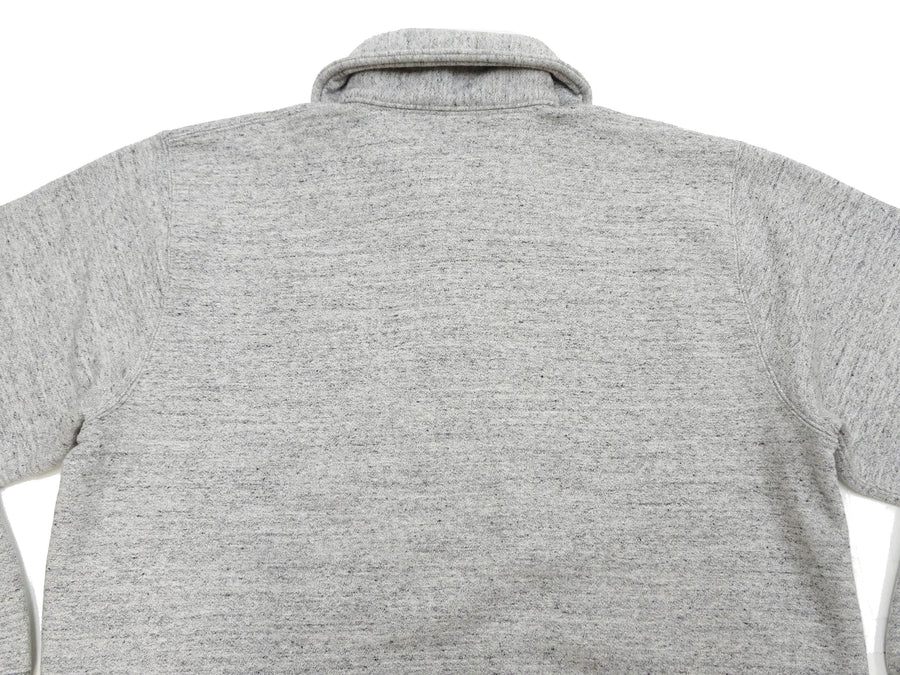 Whitesville Men's Collared Half-Zip Sweatshirt - Heavyweight Loopwheel Fleece, Made in Japan, Vintage-Inspired Athletic Wear (Toyo Enterprises WV69641 113 Heather Gray)