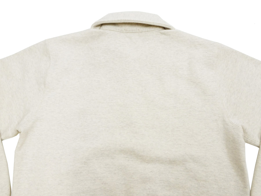 Whitesville Men's Collared Half-Zip Sweatshirt - Heavyweight Loopwheel Fleece, Made in Japan, Vintage-Inspired Athletic Wear (Toyo Enterprises WV69641 131 Oatmeal)