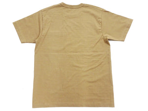 Whitesville Men's Plain Pocket T-Shirt - Short Sleeve Crewneck Loopwheel Tee (One-Wash) WV78932 by Toyo Enterprises 133 Beige