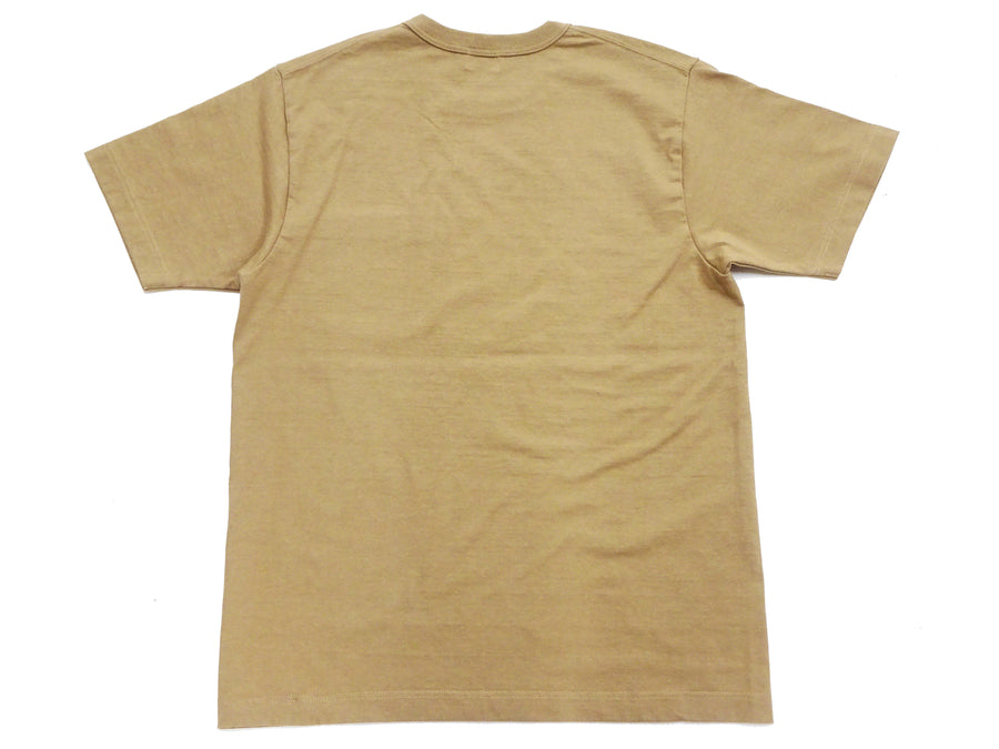Whitesville Men's Plain Pocket T-Shirt - Short Sleeve Crewneck Loopwheel Tee (One-Wash) WV78932 by Toyo Enterprises 133 Beige