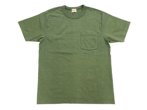 Whitesville Men's Plain Pocket T-Shirt - Short Sleeve Crewneck Loopwheel Tee (One-Wash) WV78932 by Toyo Enterprises 149 Olive