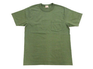 Whitesville Men's Plain Pocket T-Shirt - Short Sleeve Crewneck Loopwheel Tee (One-Wash) WV78932 by Toyo Enterprises 149 Olive