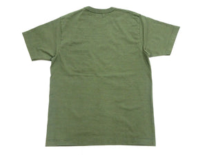 Whitesville Men's Plain Pocket T-Shirt - Short Sleeve Crewneck Loopwheel Tee (One-Wash) WV78932 by Toyo Enterprises 149 Olive