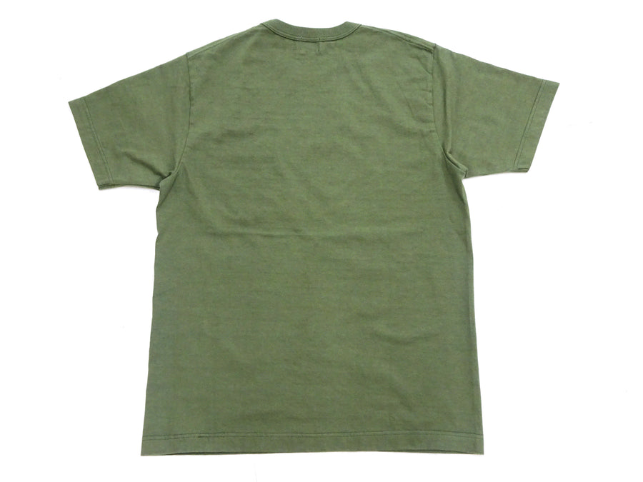 Whitesville Men's Plain Pocket T-Shirt - Short Sleeve Crewneck Loopwheel Tee (One-Wash) WV78932 by Toyo Enterprises 149 Olive