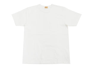 Whitesville Men's Plain Pocket T-Shirt - Short Sleeve Crewneck Loopwheel Tee (One-Wash) WV78932 by Toyo Enterprises 105 Off-White