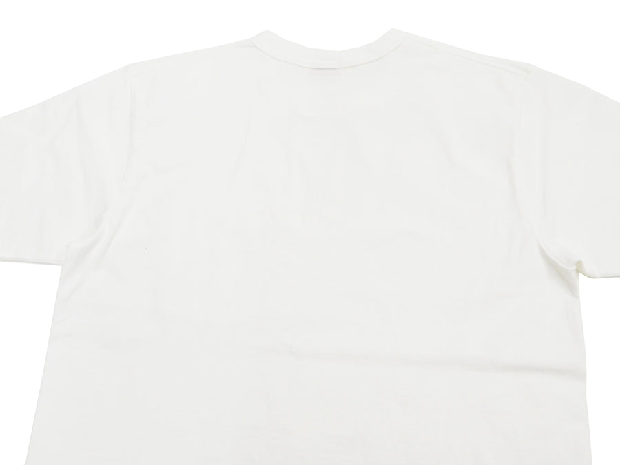 Whitesville Men's Plain Pocket T-Shirt - Short Sleeve Crewneck Loopwheel Tee (One-Wash) WV78932 by Toyo Enterprises 105 Off-White