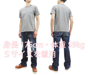 Whitesville Men's Plain Pocket T-Shirt - Short Sleeve Crewneck Loopwheel Tee (One-Wash) WV78932 by Toyo Enterprises 113 Heather-Grey
