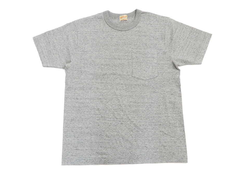 Whitesville Men's Plain Pocket T-Shirt - Short Sleeve Crewneck Loopwheel Tee (One-Wash) WV78932 by Toyo Enterprises 113 Heather-Grey